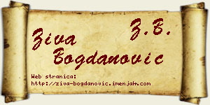 Živa Bogdanović vizit kartica